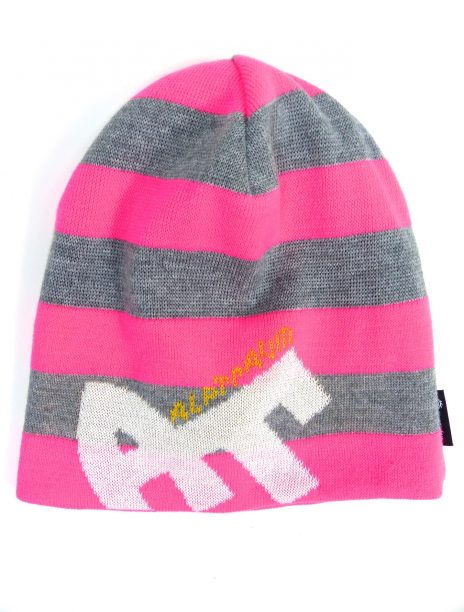 Beanie Blockstripe Sock Grey Pink