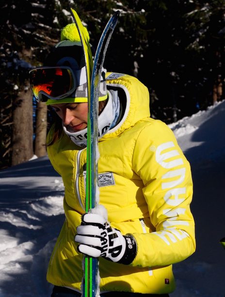 Woman Primaloft X olive-yellow Gloves white Lucky green