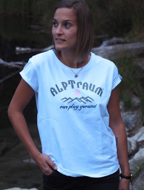 Woman Wide Shirt Sunset white