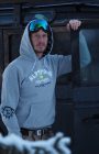men hoodie Sunset heathergrey